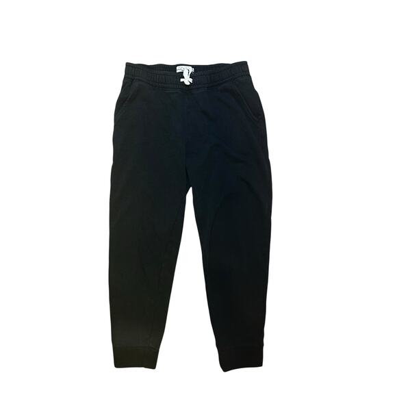 Abercrombie Kids Black Fleece Joggers Size M (8–10) — Cozy Athleisure Bottoms - Picture 1 of 4